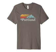 Load image into Gallery viewer, Portland, Oregon Vintage Mountain Sunset 80s Retro Tee