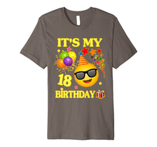 Load image into Gallery viewer, It's My 18th Birthday Emoji Shirt 18 Years Old 18th Gift