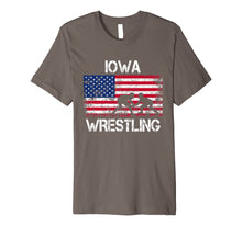 Load image into Gallery viewer, Iowa Wrestling American Flag Gift For Wrestler Shirt