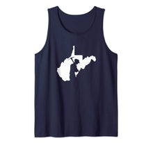 Load image into Gallery viewer, West Virginia Coal Miner Silhouette in the State Tank Top