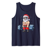 Load image into Gallery viewer, Santa Weightlifting Christmas Fitness Gym Deadlift Xmas Men Tank Top