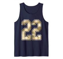 Load image into Gallery viewer, #22 Outline Number 22 Sports Fan Jersey Style Costume Tank Top