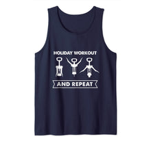 Load image into Gallery viewer, Holiday Workout And Repeat Christmas Wine Opening Exercise Tank Top