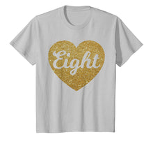 Load image into Gallery viewer, Eight - 8th Birthday Shirt for Girls, Heart Design