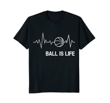 Load image into Gallery viewer, Basketball Heartbeat T-Shirt Big Ball Is Life Baller Player