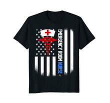 Load image into Gallery viewer, emergency room Nurse Shirt US Flag