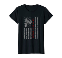 Load image into Gallery viewer, Braaaaap American Flag Dirtbike - T-Shirt