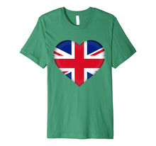 Load image into Gallery viewer, I Love United Kingdom UK T-Shirt | British Flag Heart Outfit