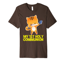 Load image into Gallery viewer, My 1st Holy Communion Dabbing Cat Gifts for Boy Girl Premium T-Shirt