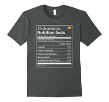 Load image into Gallery viewer, Colombian Nutrition Facts funny cool graphic tshirt