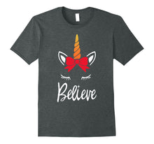 Load image into Gallery viewer, Unicorn Believe Christmas T-Shirt - I Want to Believe