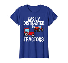 Load image into Gallery viewer, Easily Distracted By Tractors Farmer Red Tractor T-Shirt
