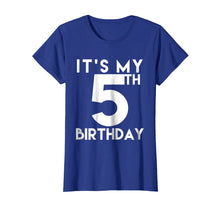 Load image into Gallery viewer, 5th Birthday Shirt. Its My 5th Birthday T Shirt
