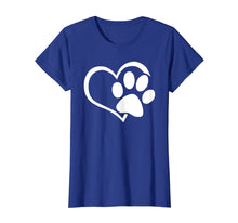 Load image into Gallery viewer, Dog Puppy Shirt - I Love Dogs Paw Print Heart Cute Women Men