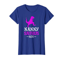 Load image into Gallery viewer, Nanny Saurus Rex Funny T-Shirt Dinosaur NannySaurus