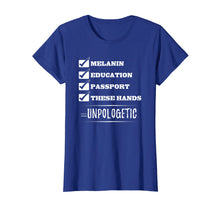 Load image into Gallery viewer, Melanin Education Passport These Hands Black People T Shirt