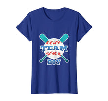 Load image into Gallery viewer, Baby Gender Reveal Party | Team Boy, Blue Baseball Theme Tee