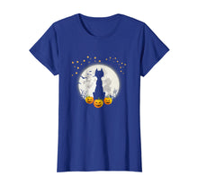 Load image into Gallery viewer, Halloween Shirt Cat in Moon Pumpkin Cute Funny Kids Gift