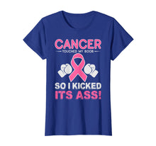Load image into Gallery viewer, Kick Cancer Ass Funny Support Breast Cancer Awareness Shirt