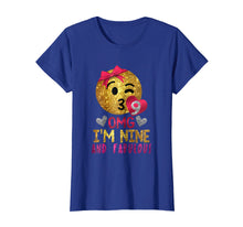 Load image into Gallery viewer, 9th Birthday Shirt For Girls - OMG! I'm Nine and Fabulous