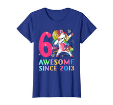 Load image into Gallery viewer, 6 Years Old 6th Birthday Unicorn Dabbing Shirt Girl Party