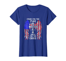 Load image into Gallery viewer, Stand for the Flag Kneel for the Cross Christian T-Shirt