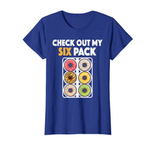 Load image into Gallery viewer, Check Out My Six Pack Donut T Shirt Funny Dessert Abs Pun