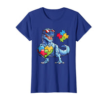 Load image into Gallery viewer, Dinosaur Puzzle Piece T shirt Autism Awareness Boys Kids Men