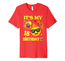 Load image into Gallery viewer, It's My 18th Birthday Emoji Shirt 18 Years Old 18th Gift