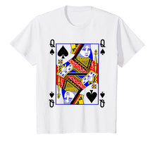 Load image into Gallery viewer, Queen of Spades Playing Card Poker Costume Card Tee Shirt