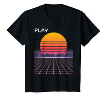 Load image into Gallery viewer, 80s Grid Sunset Vaporwave Synthwave Outrun T-Shirt