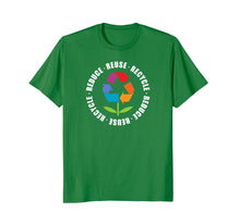 Load image into Gallery viewer, Reduce Reuse Recycle Flower Earth Day T-Shirt