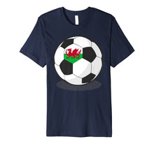 Load image into Gallery viewer, Welsh Flag On Soccer Ball | Wales Football Jersey Tee