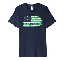 Load image into Gallery viewer, Organ Donor Awareness Kidney Transplant Distressed Flag Tees