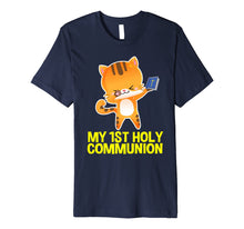 Load image into Gallery viewer, My 1st Holy Communion Dabbing Cat Gifts for Boy Girl Premium T-Shirt