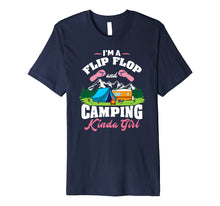 Load image into Gallery viewer, Flip Flop & Camping kinda Girl T-Shirt - Camper Shirt Gift