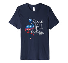 Load image into Gallery viewer, 4th Of July Flamingo Shirt Women Girls American Flag Gift