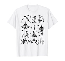 Load image into Gallery viewer, Funny Skeleton With Yoga Namaste Halloween Costume T-Shirt