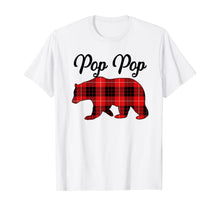 Load image into Gallery viewer, Red Plaid Pop Pop Bear Matching Pajama Family Buffalo Mom T-Shirt