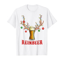Load image into Gallery viewer, Man Cave Reinbeer Christmas Gift For Beer Lovers Costume Men T-Shirt