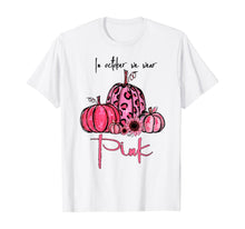 Load image into Gallery viewer, In October We Wear Pink Pumpkin Breast Cancer Halloween T-Shirt