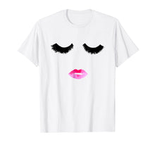 Load image into Gallery viewer, Funny Eyelash and Pink Lips T-shirt, Gift for Girls, Women