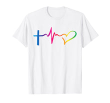 Load image into Gallery viewer, Faith Hope Love Rainbow Christian Quote Scripture Shirt