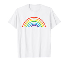 Load image into Gallery viewer, Rainbow Striped T-Shirt - Simple Plain Rainbow Design