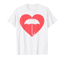 Load image into Gallery viewer, Love umbrella heart family summer academy coral 2019 Tshirt