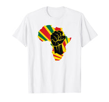 Load image into Gallery viewer, Africa Black Power Africa Map Fist African T-Shirt