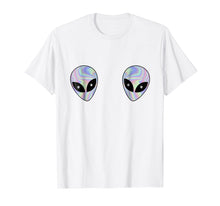 Load image into Gallery viewer, Alien Heads Boobs Shirt Colorful Rave Ufo Shirt Believe Tee