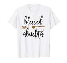 Load image into Gallery viewer, Gold Arrow Blessed Abuelita Shirt Announcement Shirt