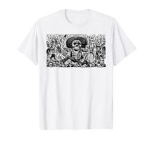 Load image into Gallery viewer, Skeleton Sombrero Mexico Day Of The Dead Dia De Los Muertos T-Shirt