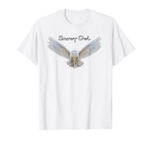 Load image into Gallery viewer, Snowy Owl T-Shirt - Snowy Owl in Flight T-shirt